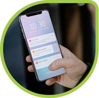 Spectracom corporate office building and staff